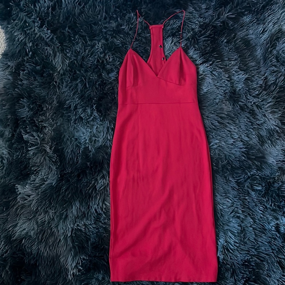 Super cute and stretchy red bodycon dress